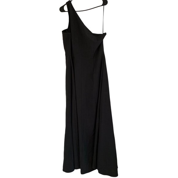 New Julia Jordan Black One-Shoulder Jumpsuit Walk Through Gown Size 16 RHH10567 - Picture 13 of 16